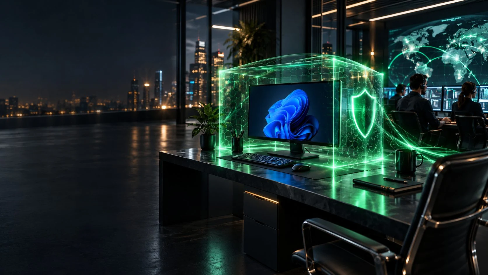 Managed PC Protection editorial illustration